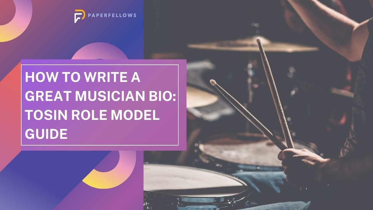 how to write musician bio tosin